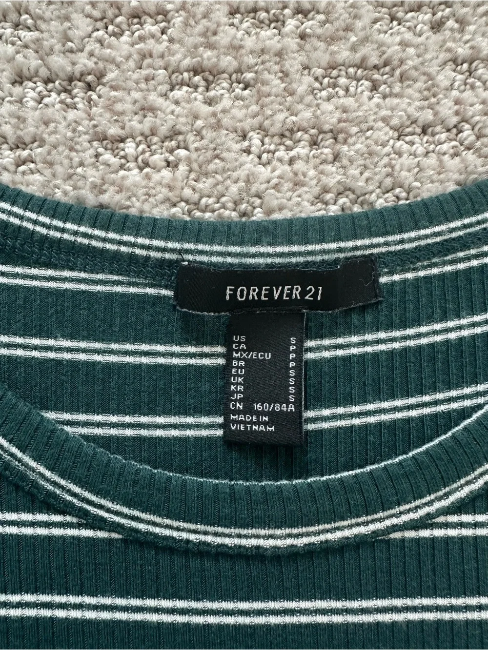 Casual Green Striped Scoop Neck Dress